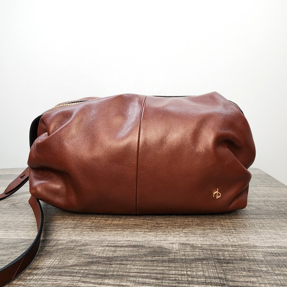 Rag & Bone Cross Commuter Brown Leather Crossbody Purse Quiet Luxury